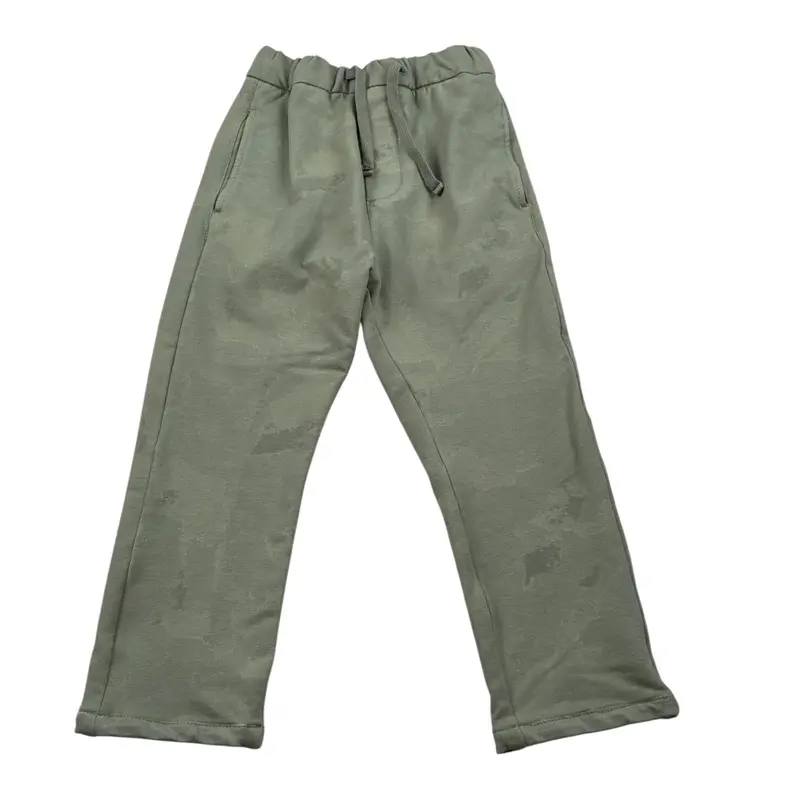 Paolo Pecora Pantalone tinta unita con Elastico In Vita Verde per Bambino