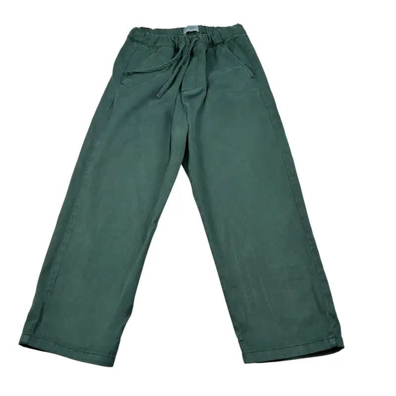 Paolo Pecora Pantalone tinta unita con Elastico In Vita Verde per Bambino