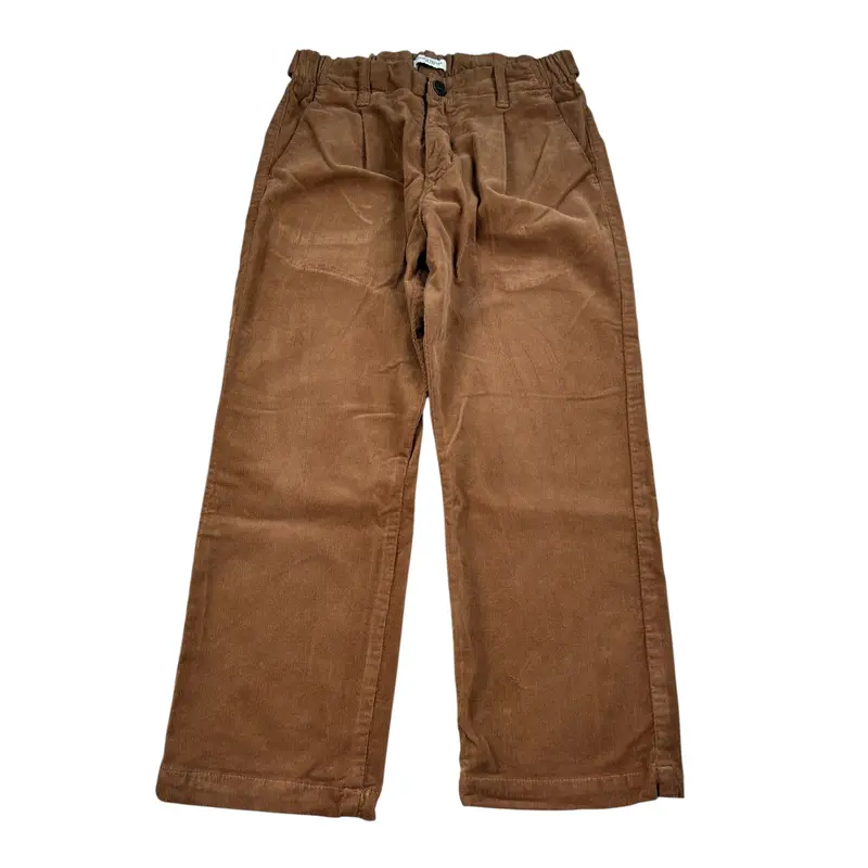 Paolo Pecora Pantalone tinta unita In Camoscio Cammello per Bambino
