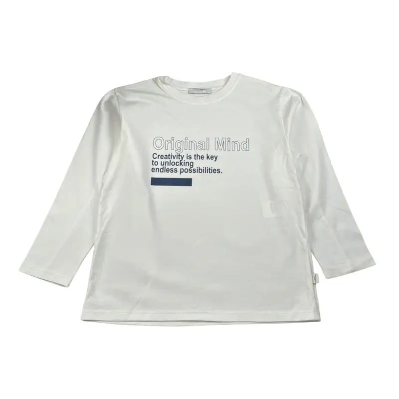 Paolo Pecora Shirt tinta unita con Stampa Bianco per Bambino