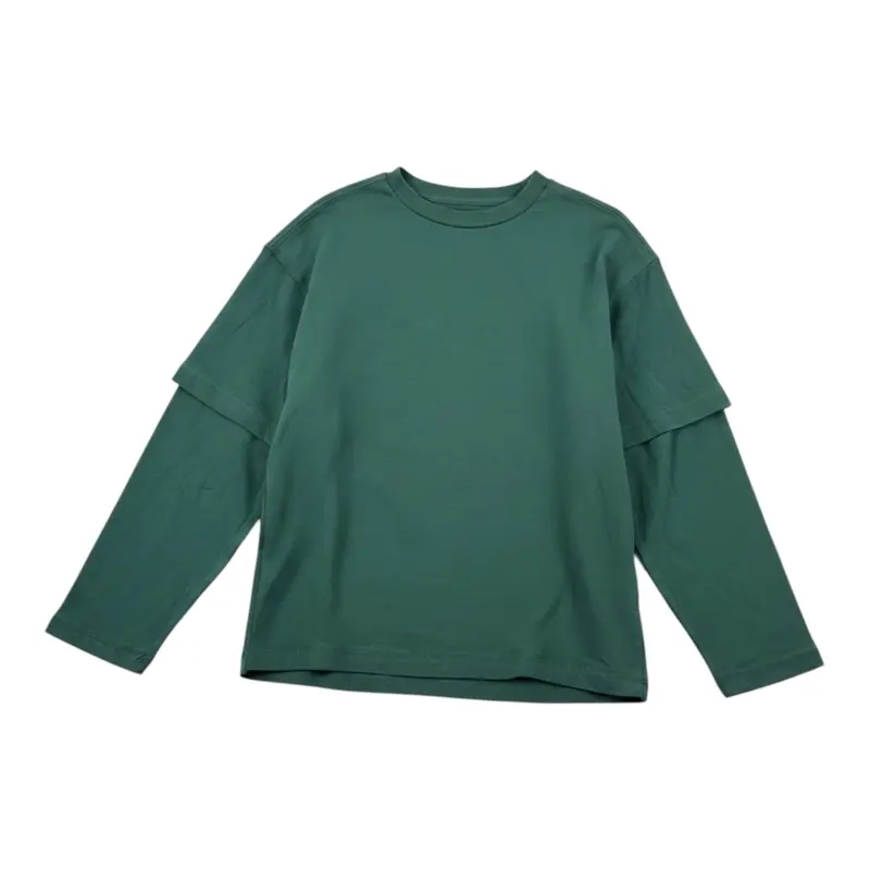 Paolo Pecora Shirt tinta unita Girocollo Verde per Bambino