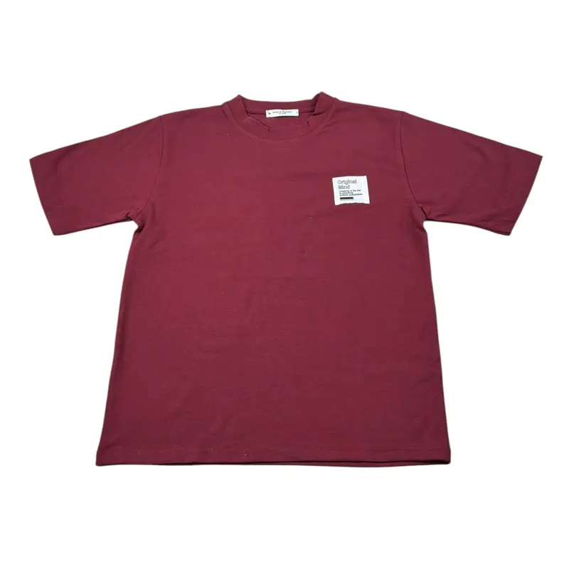 Paolo Pecora T-Shirt Girocollo tinta unita Bordeaux per Neonato