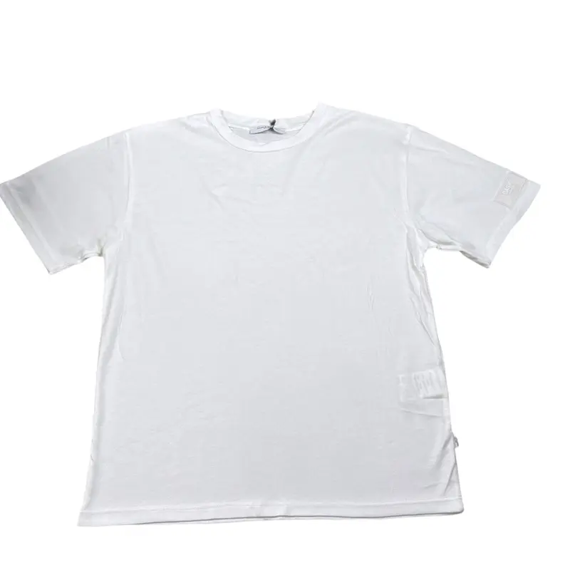 Paolo Pecora T-Shirt Girocollo tinta unita con Stampa Bianco per Bambino
