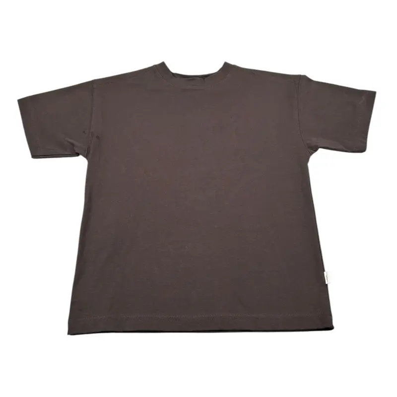 Paolo Pecora T-Shirt Girocollo tinta unita Marrone per Bambino