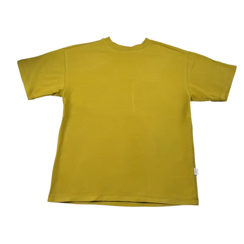 Paolo Pecora T-Shirt Girocollo tinta unita Senape per Bambino