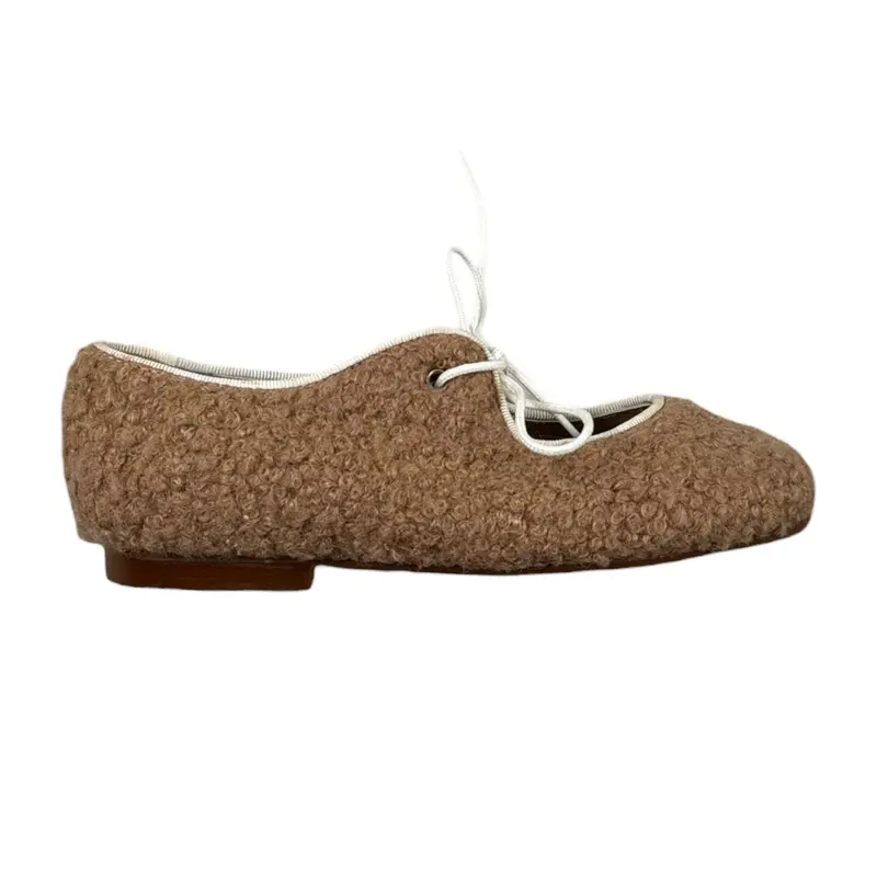 Papanatas Ballerina tinta unita Beige per Bambina