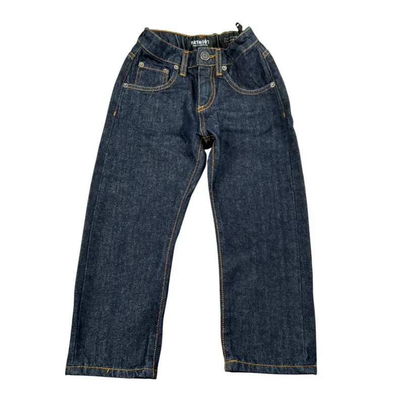 Patriot Jeans tinta unita con Girovita Regolabile Blu per Bambino