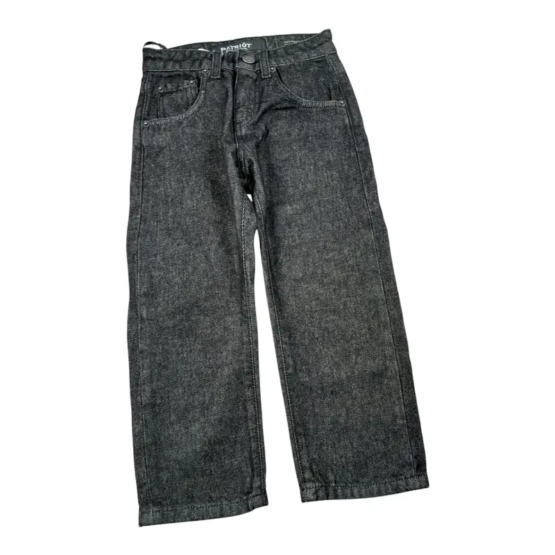 Patriot Jeans tinta unita con Girovita Regolabile Nero per Bambino