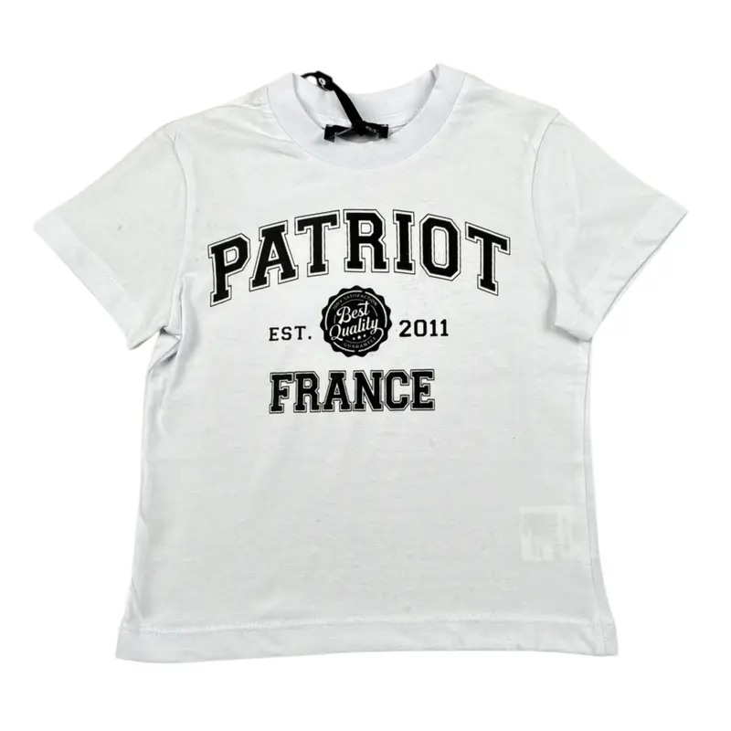 Patriot T-Shirt tinta unita con Stampa Bianco per Neonato
