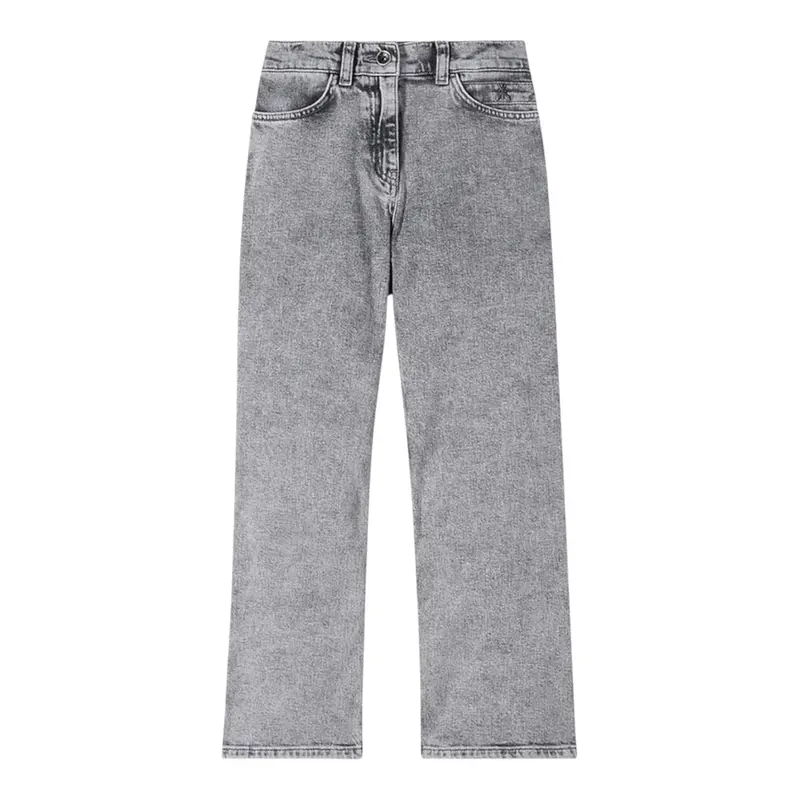 Patrizia Pepe Jeans tinta unita Modello A Palazzo Grigio per Bambina