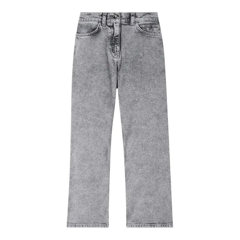 Patrizia Pepe Jeans tinta unita Modello A Palazzo Grigio per Bambina