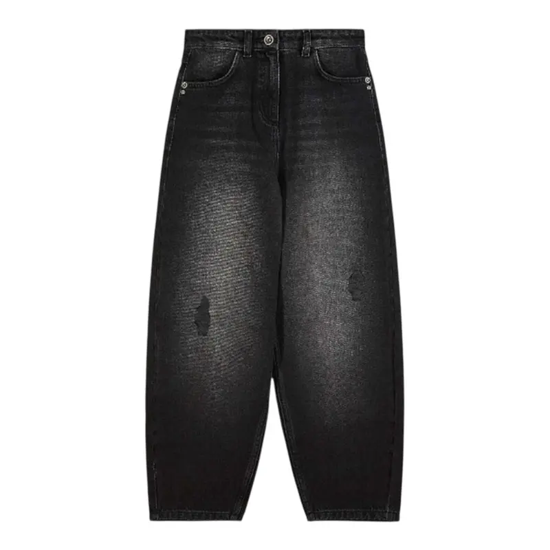 Patrizia Pepe Jeans tinta unita Modello Palazzo Nero per Bambina