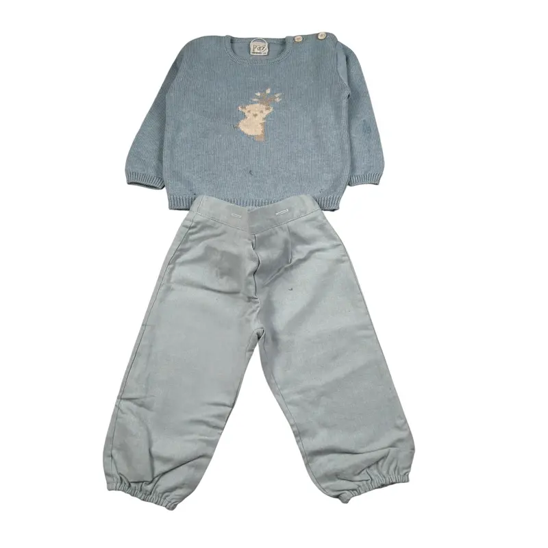 Paz Rodriguez Completo 2 Pezzi Maglia-Pantalone Azzurro per Neonato