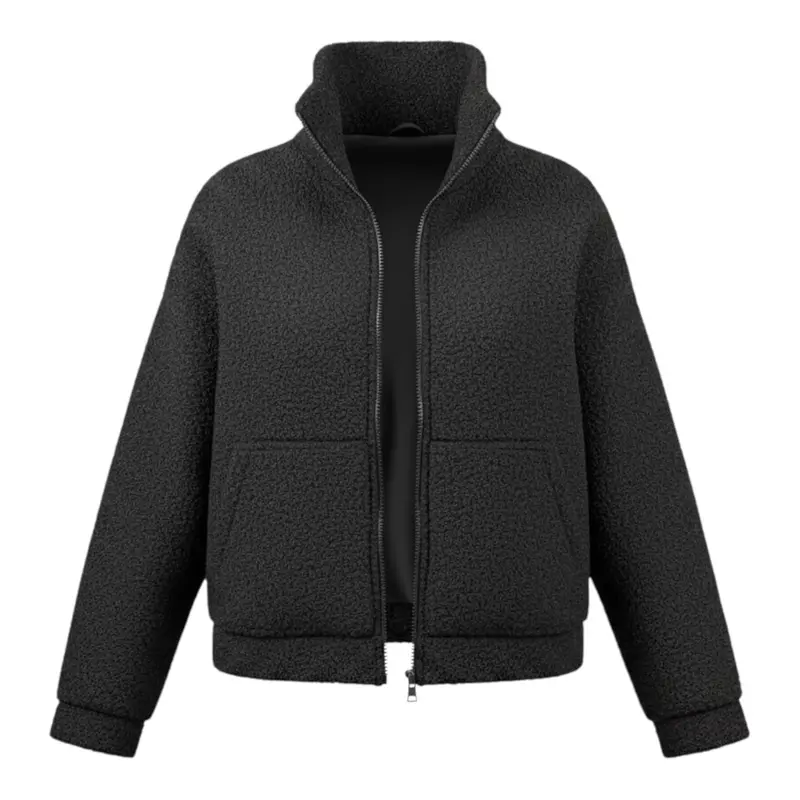 People Giubbino Modello Teddy tinta unita Nero per Bambino
