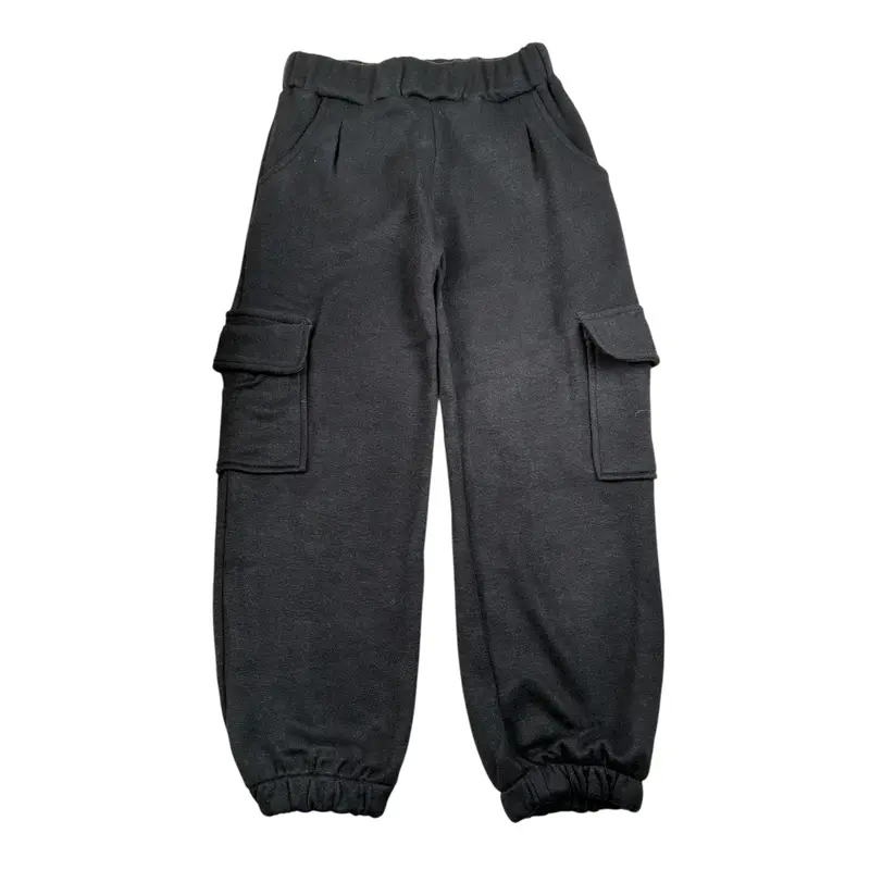 People Pantalone Modello Tuta tinta unita Nero per Bambina