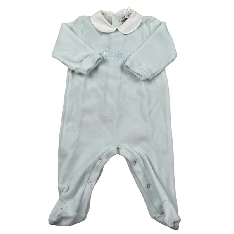 Pepece' Tutina Manica Lunga tinta unita Azzurro per Neonato