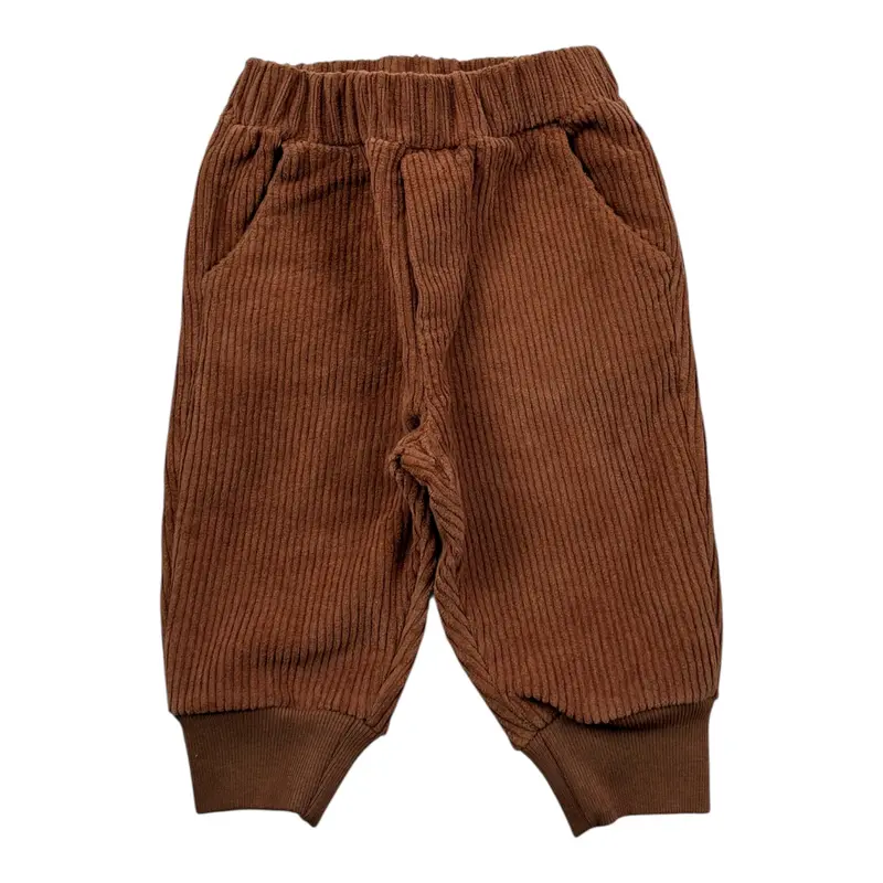 Per Te Pantalone tinta unita A Costine Marrone per Neonato