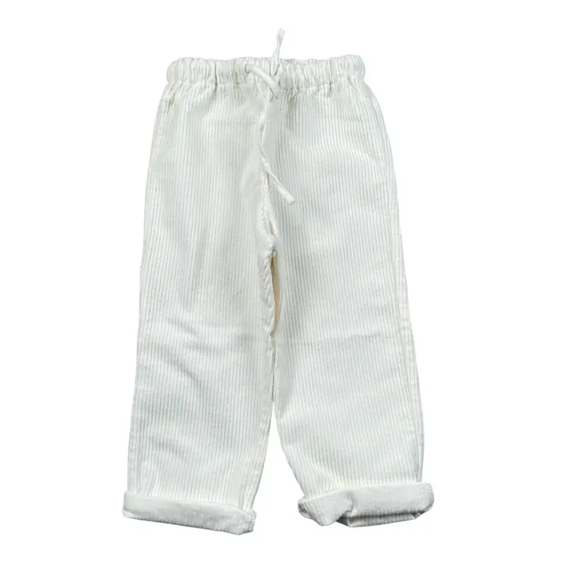 Per Te Pantalone tinta unita con Elastico In Vita Bianco per Neonato