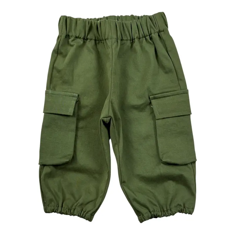 Per Te Pantalone tinta unita con Elastico In Vita Verde per Neonato