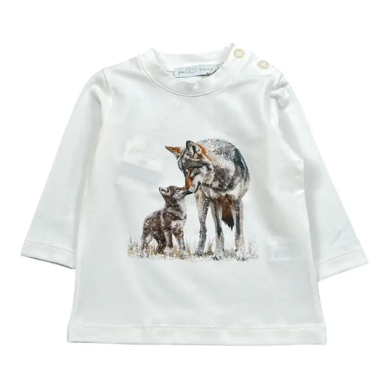 Per Te Shirt tinta unita con Stampa Bianco per Neonato