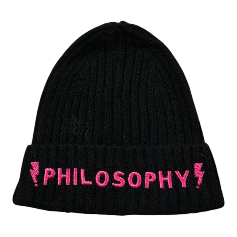 Philosophy Cappello tinta unita con Stampa Nero per Bambina