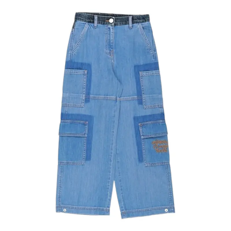 Philosophy Jeans tinta unita con Tasconi Azzurro per Bambina