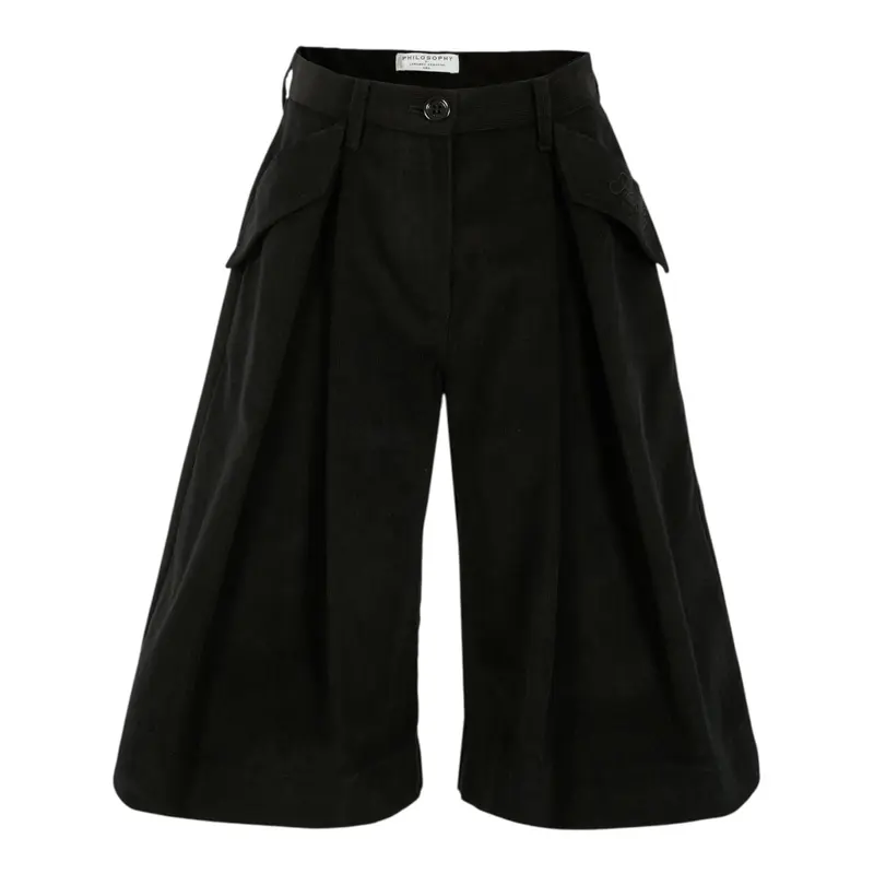 Philosophy Pantalone tinta unita con Girovita Regolabile Nero per Bambina