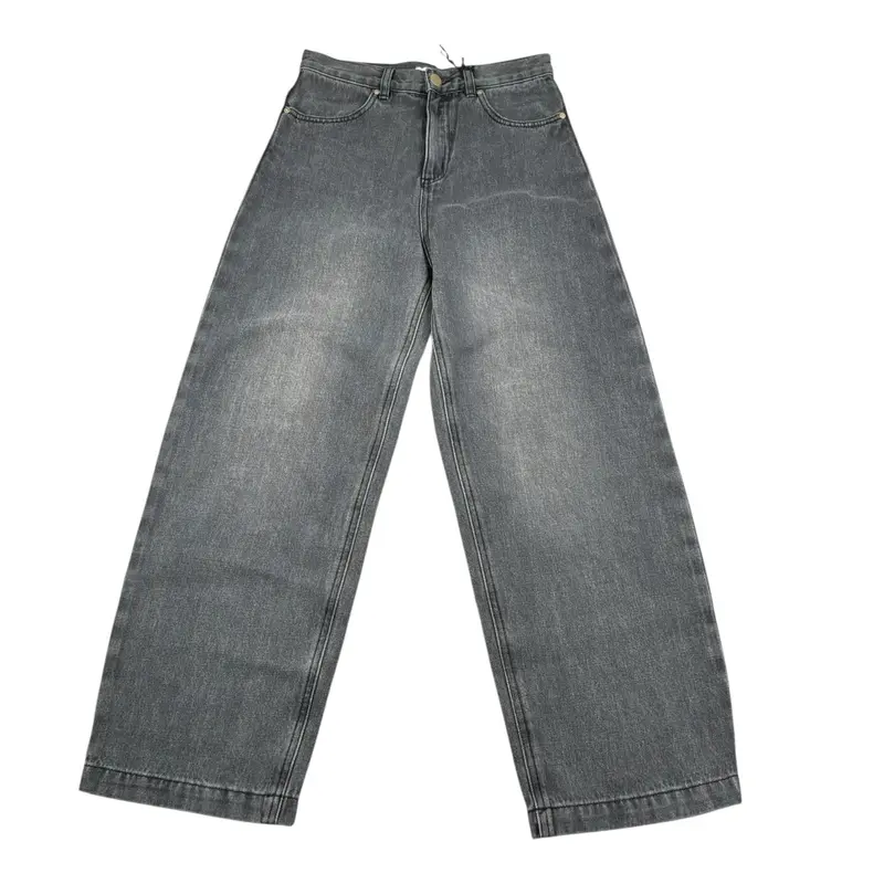 Pink Baby Jeans tinta unita con Logo Grigio per Bambina
