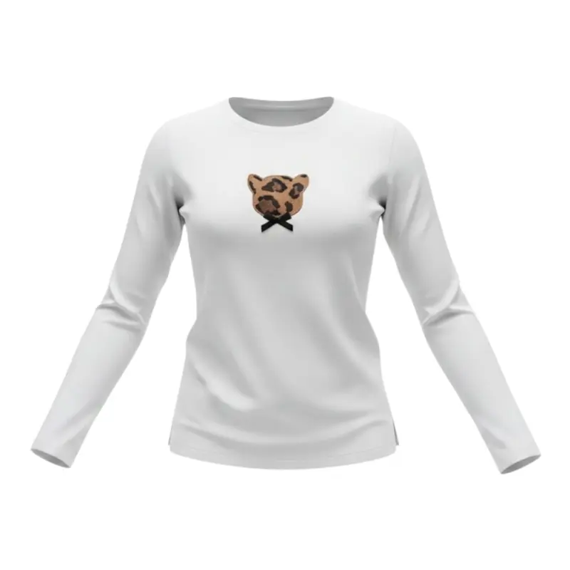 Please Shirt Girocollo tinta unita con Stampa Bianco per Neonata