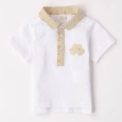 Polo bambino con stampa macchinine