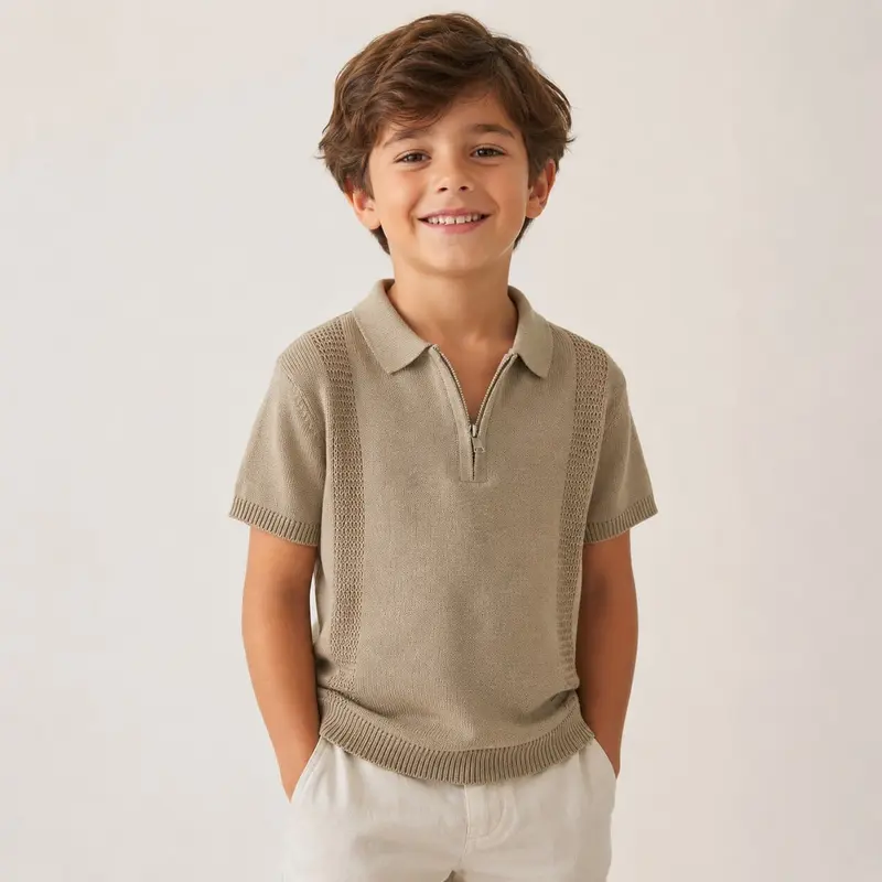 Polo Zip in Filo - Granada