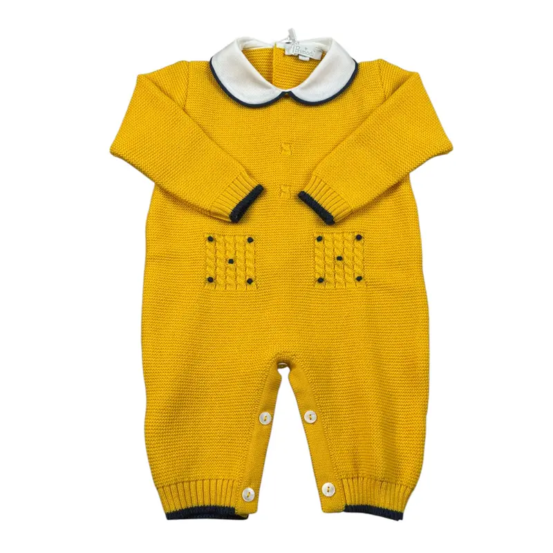 Primodi'Bebe' Tutina Manica Lunga tinta unita Giallo per Neonato