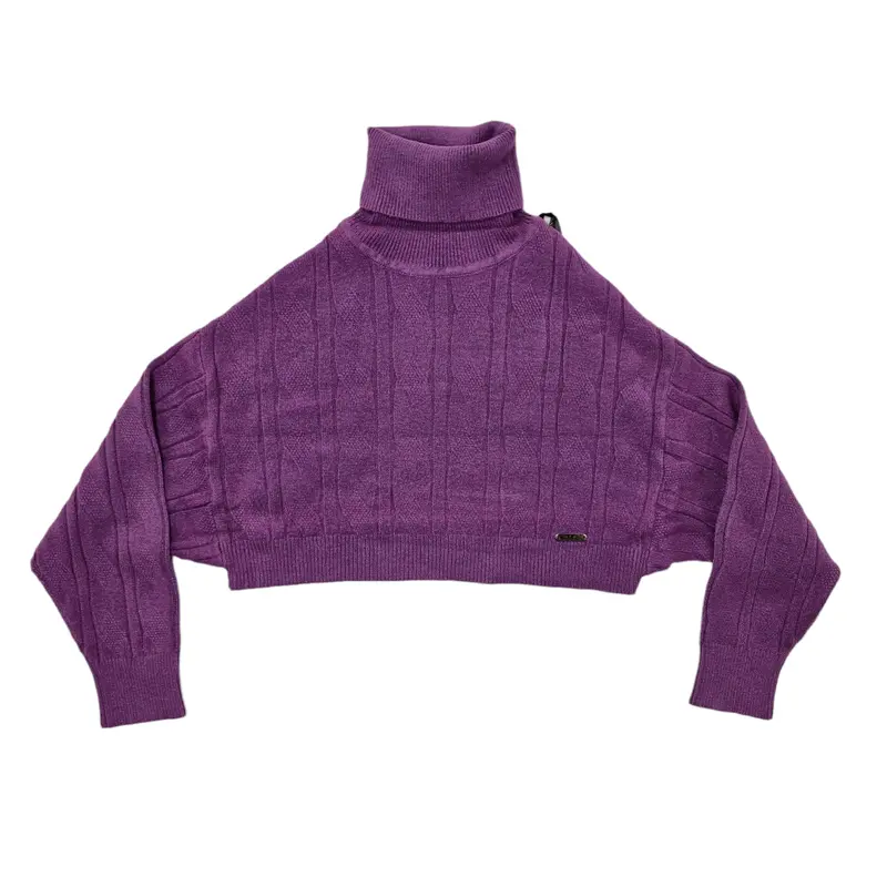 Pullover bambina corto con trecce