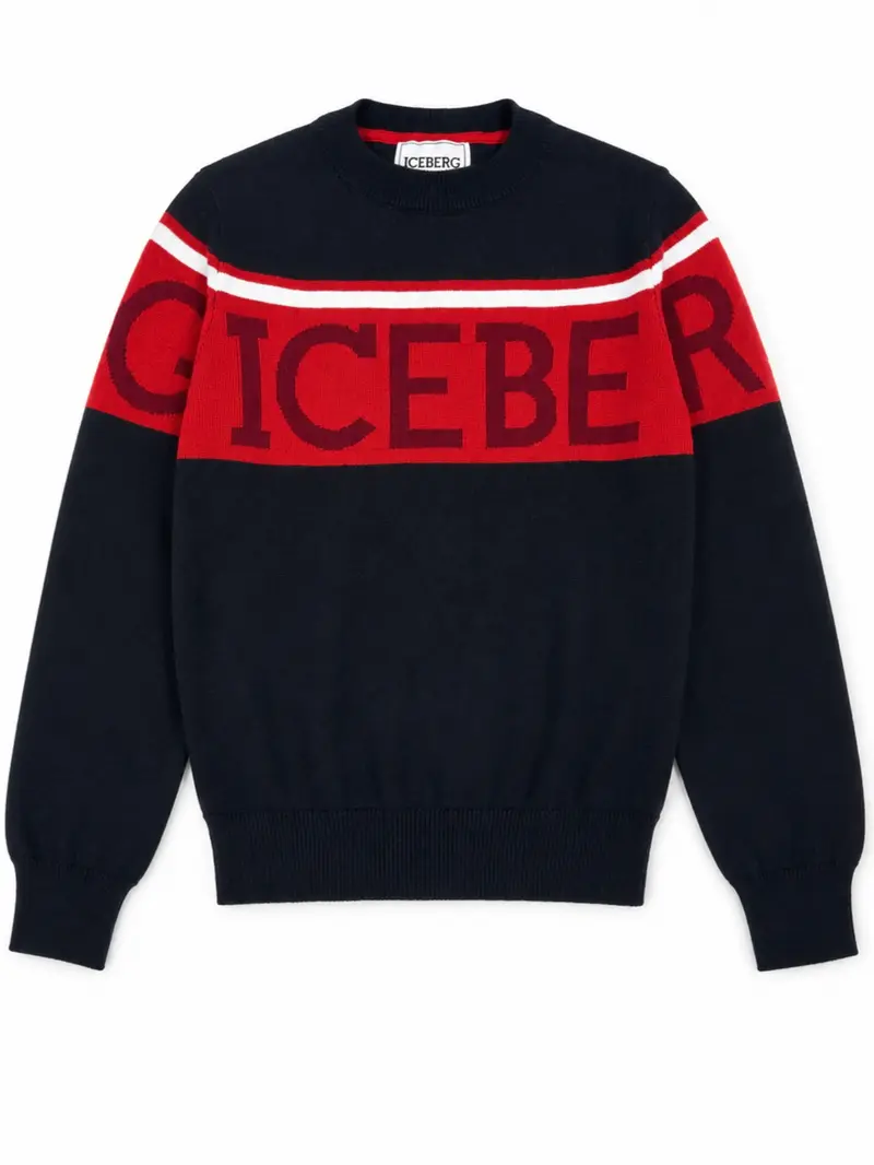 Pullover bambino blu rosso Iceberg