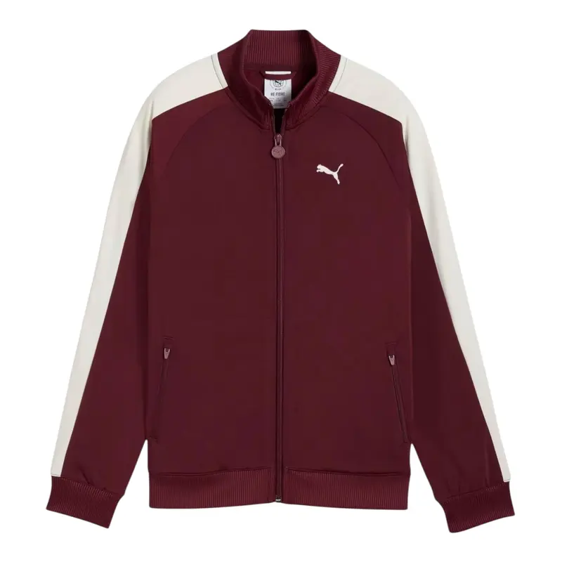Puma Completo 2 Pezzi Felpa-Pantalone tinta unita Bordeaux per Bambina