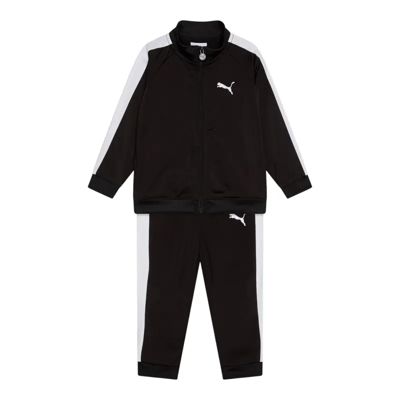 Puma Completo 2 Pezzi Felpa-Pantalone tinta unita Nero per Neonata