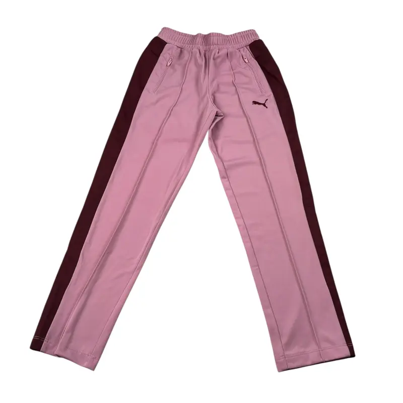 Puma Pantalone tinta unita con Logo Rosa per Bambina