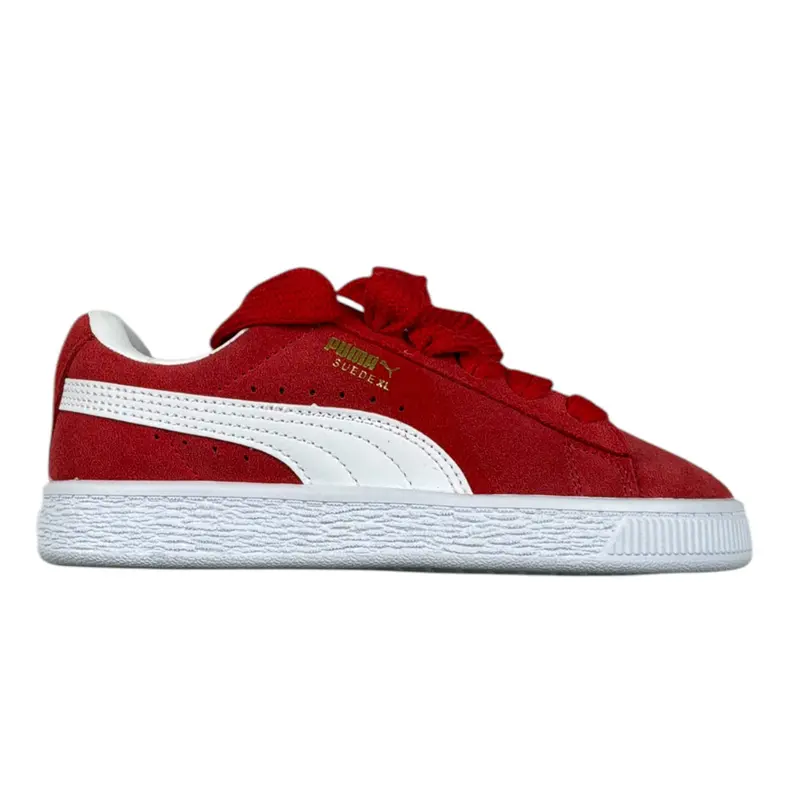 Puma Sneakers tinta unita con Lacci Rosso per Bambino