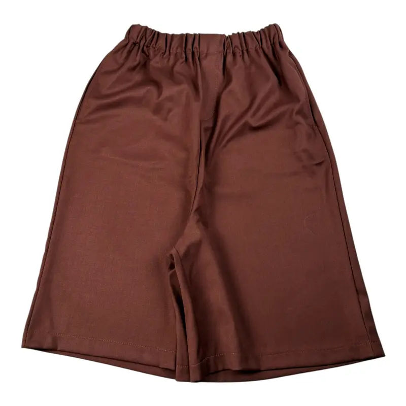 Pype Bermuda tinta unita con Elastico In Vita Marrone per Bambino