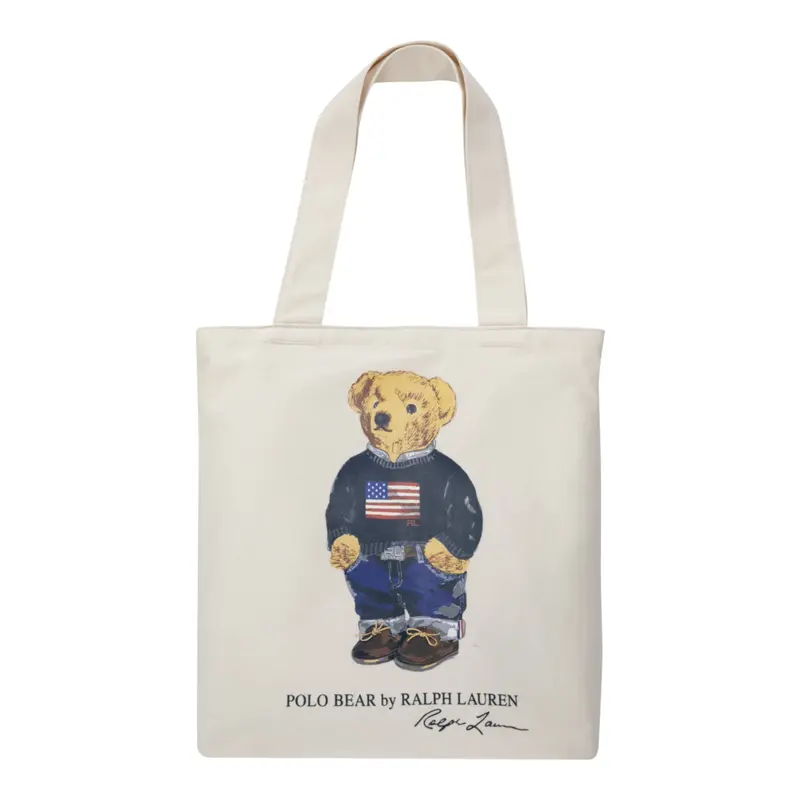Ralph Lauren Borsa tinta unita con Logo Panna per Bambino