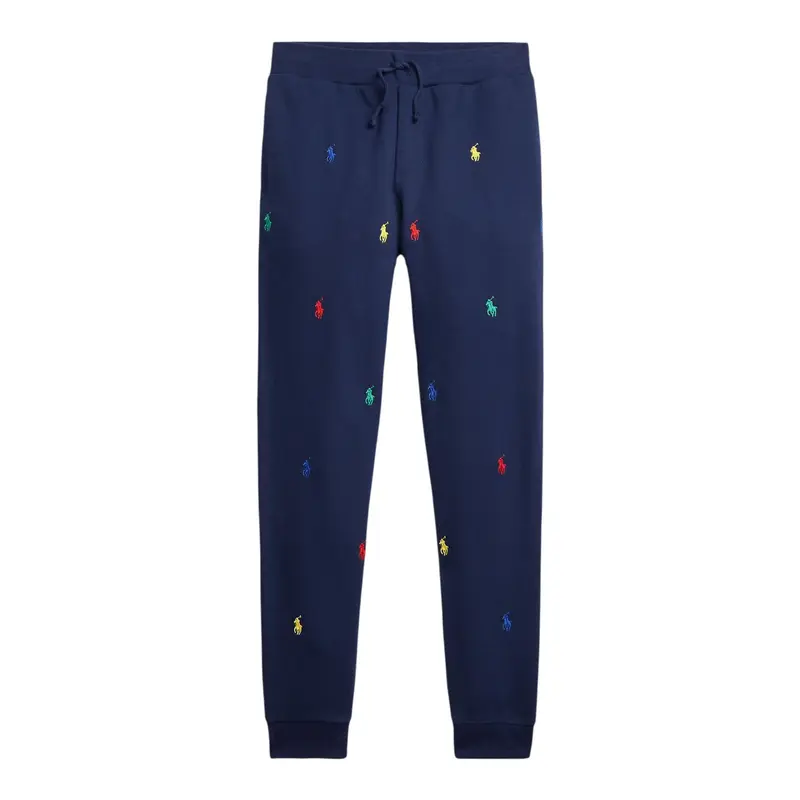 Ralph Lauren Pantalone Modello Tuta tinta unita con Stampa Blu per Bambino