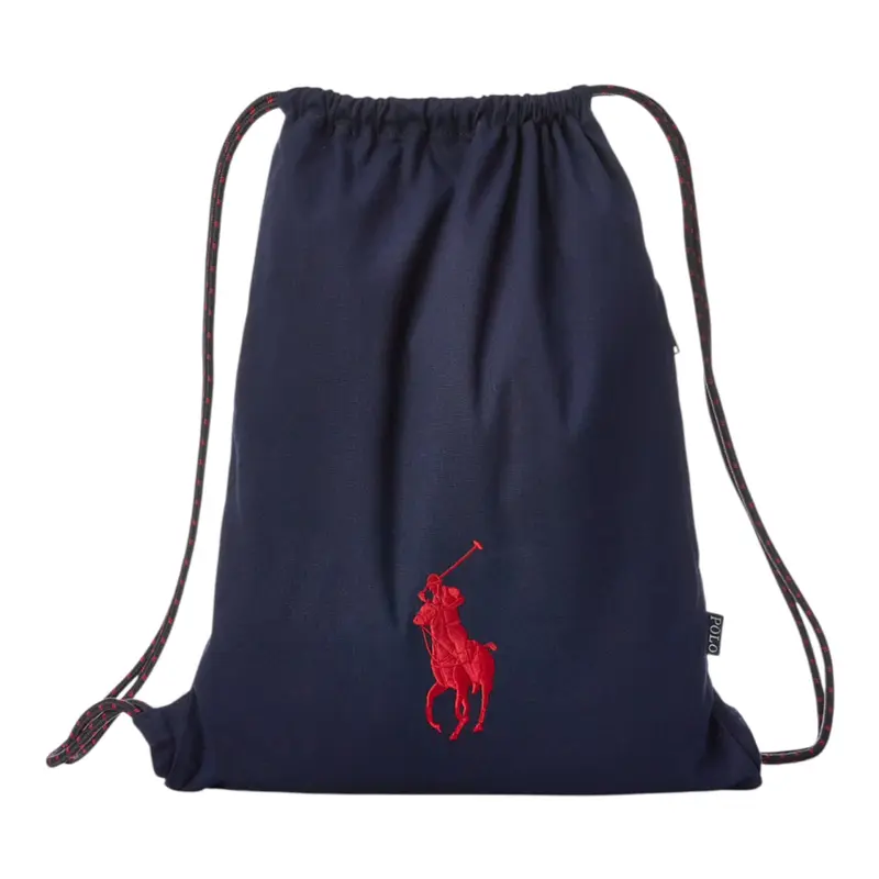 Ralph Lauren Sacca Zaino tinta unita con Logo Blu per Bambino