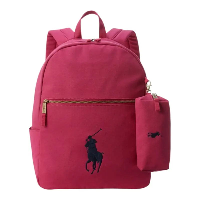 Ralph Lauren Zaino tinta unita con Logo Magenta per Bambino