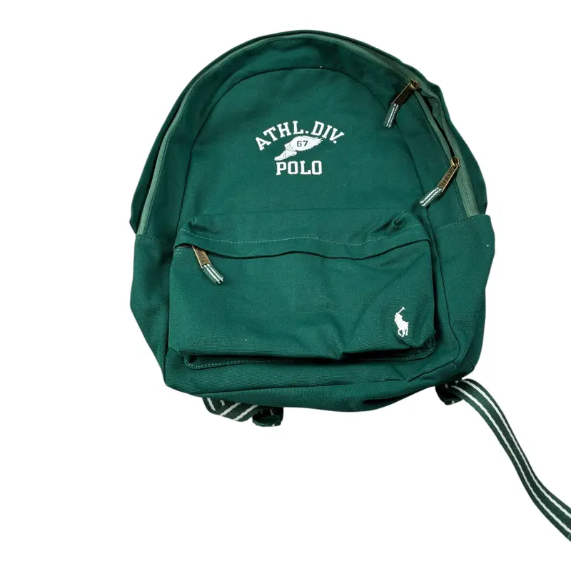 Ralph Lauren Zaino tinta unita con Logo Verde per Bambino
