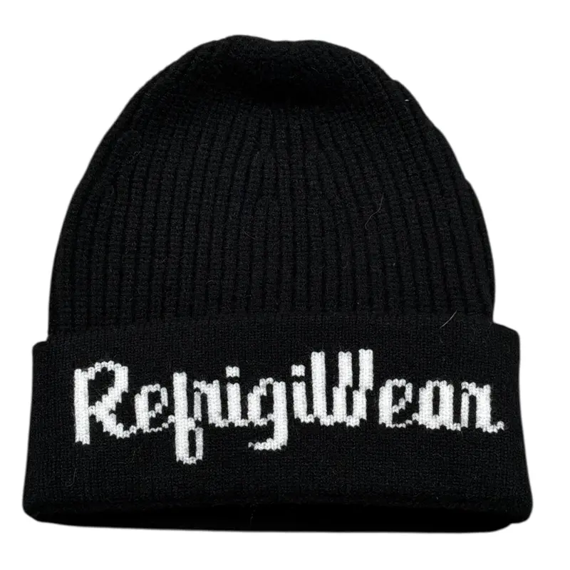 Refrigiwear Cappello tinta unita con Logo Nero per Bambino