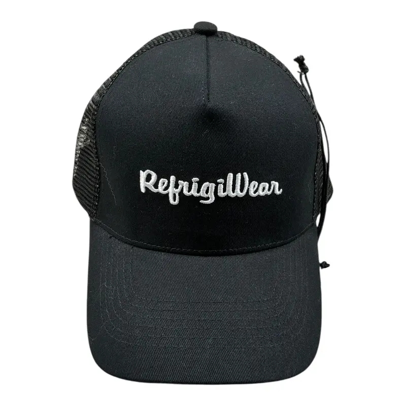 Refrigiwear Cappello tinta unita con Logo Nero per Bambino