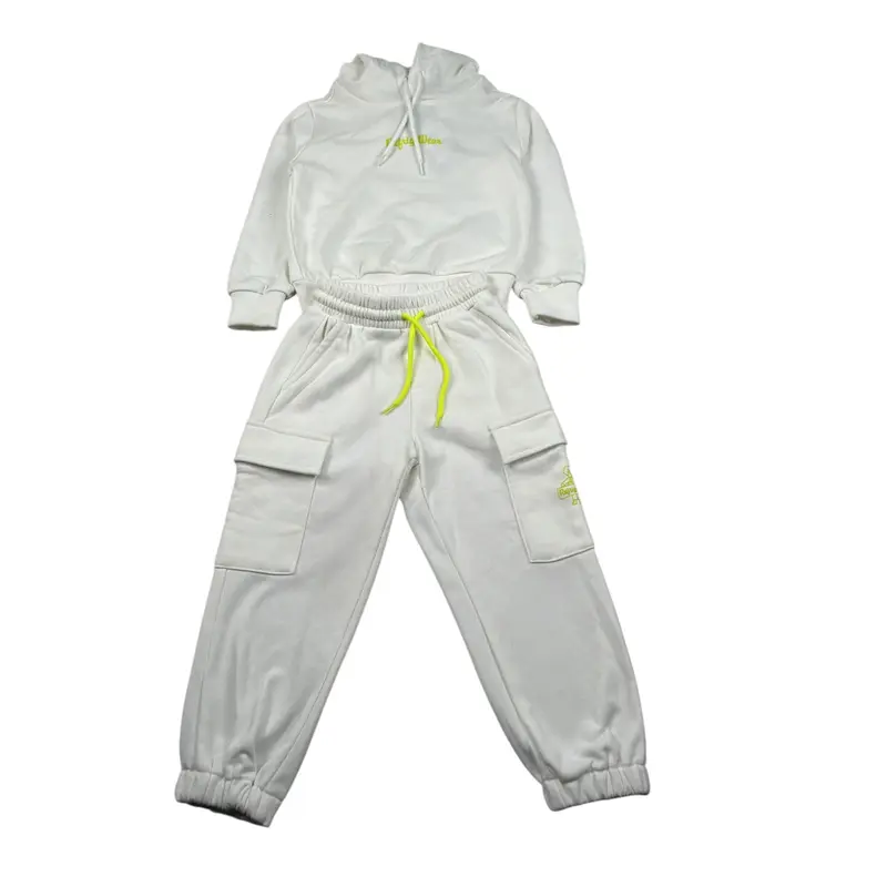 Refrigiwear Completo 2 Pezzi Felpa-Pantalone tinta unita Bianco per Neonato