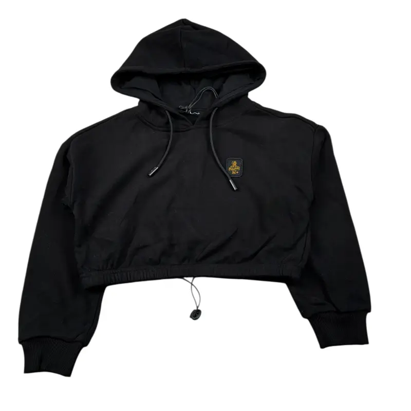 Refrigiwear Felpa Chiusa con Cappuccio tinta unita Nero per Bambina