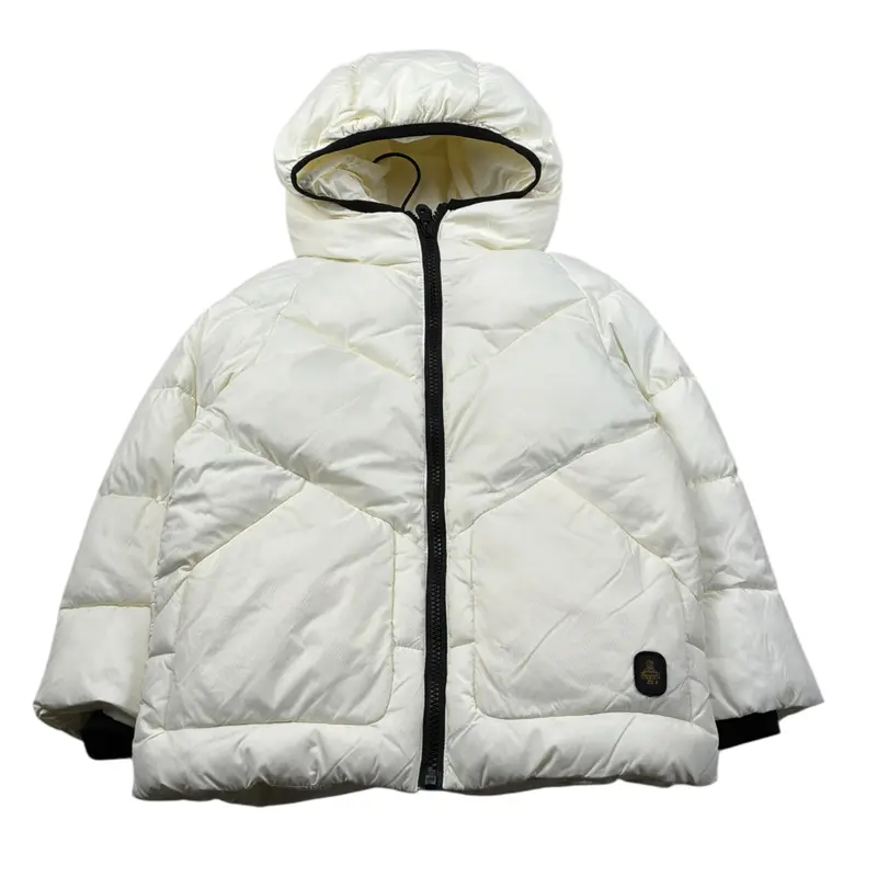 Refrigiwear Giubbino tinta unita con Cappuccio Bianco per Bambina