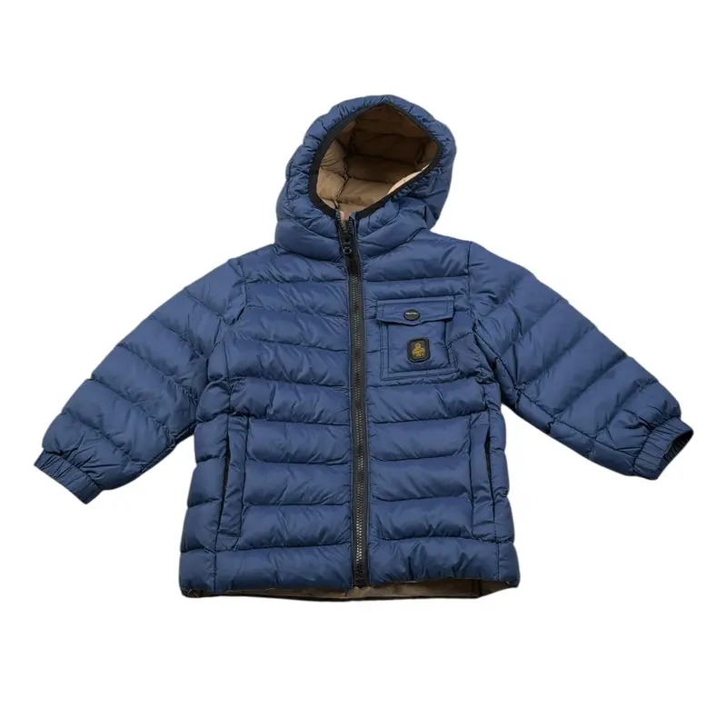 Refrigiwear Giubbino tinta unita con Cappuccio Blu per Neonato